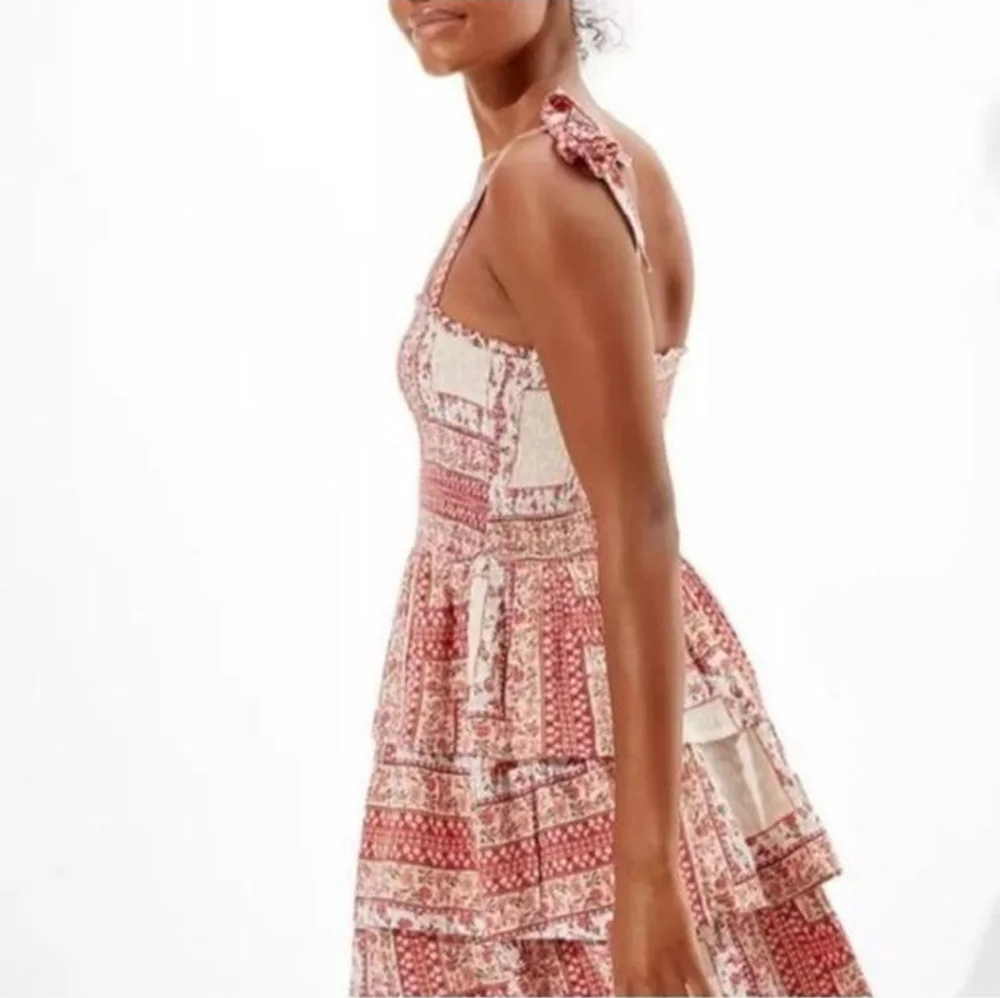 American Eagle Outfitters Red and Cream Mini Dress - Picture 3 of 11